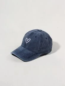 Heart Embroidered Baseball Cap