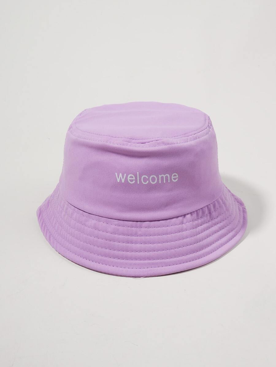 Sombrero cubo con estampado de letra - Púrpura malva - Ver 1