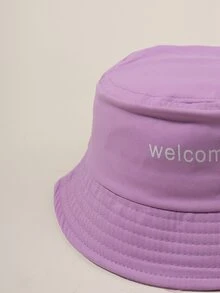 Sombrero cubo con estampado de letra - Púrpura malva - Ver 3