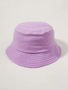 Sombrero cubo con estampado de letra - Púrpura malva - Ver 4