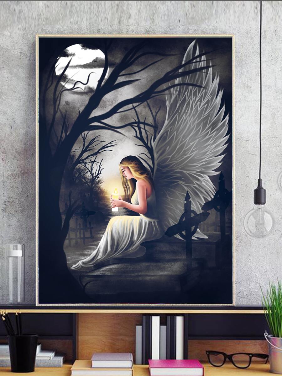 人像圖案DIY鑽石畫不附框架 - 彩色 - 查看 1