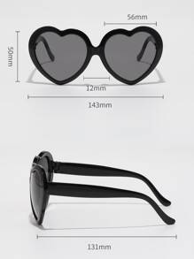 2 pares Hombres de marco de corazón Gafas de sol con Cuerda de gafas - Multicolor - Ver 7