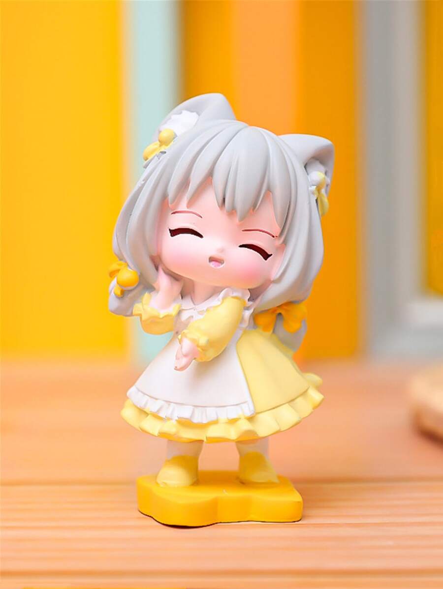 1入組卡通女孩設計裝飾工藝 - 黃色 - 查看 1
