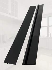 1pc Silicone Stove Cover, Minimalist Black Gas Stove Cover For Kitchen - Black - View 2