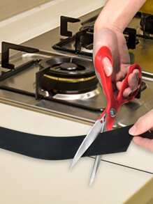 1pc Silicone Stove Cover, Minimalist Black Gas Stove Cover For Kitchen - Black - View 4