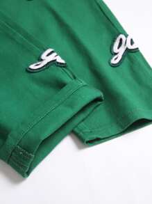 Manfinity Men Letter Graphic Jeans - Green - View 5