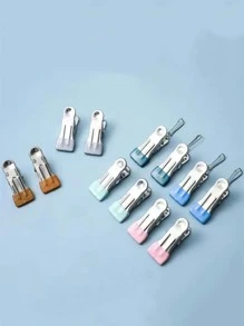 10 cái Kẹp quần áo hạng nặng cỡ nhỏ chống trượt, Kẹp phơi quần áo - Màu xanh nhạt - Xem 11