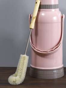 1pc Wooden Handle Cleaning Brush - Beige - View 3