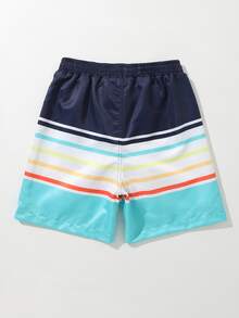 Boys Striped Swim Shorts - Multicolor - View 2