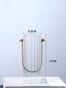 1入組透明玻璃花瓶 - 無色 - 查看 2