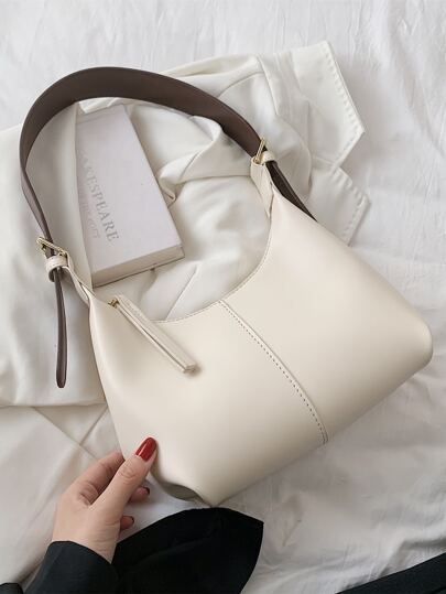 极简主义流浪包手提包，单肩包简约，纯色便携，适合女孩，女士，女士，新手和白领，通勤，购物，商务休闲女包，非常适合办公室，商务和工作