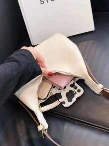 Túi Hobo tối giảnTúi xách tay, Túi đeo vaiTối giản, Màu trơnDành cho bé gái, Dành cho phụ nữ, Dành cho phụ nữ, Tân binh & Nhân viên văn phòng, Đi làm, Mua sắm, Túi xách nữ công sở thường ngày, Hoàn hảo cho văn phòng, kinh doanh và công việc - Màu be - Xem 7