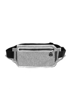 1pc Waterproof Running Bag - Light Grey - View 1