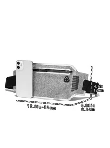 1pc Waterproof Running Bag - Light Grey - View 3