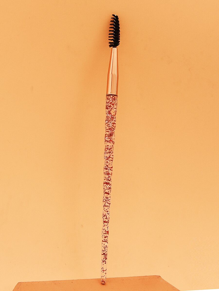 1支亮粉色睫毛刷、眉刷、眼影刷、螺旋刷 - 紅色 - 查看 1