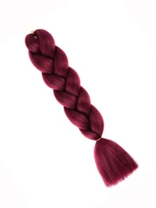 Trenza de pelo sintético largo - Burdeos - Ver 4
