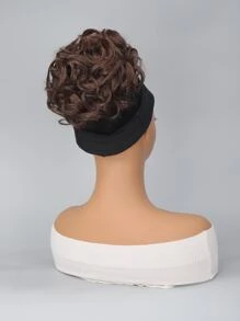Updo de cabello rizado sintético - Marrón - Ver 1