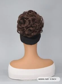 Updo de cabello rizado sintético - Marrón - Ver 2