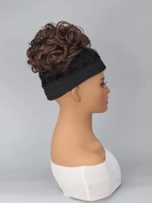 Updo de cabello rizado sintético - Marrón - Ver 3