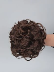 Updo de cabello rizado sintético - Marrón - Ver 4