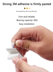 1pc Stainless Steel Wall Hook - Silver - View 4