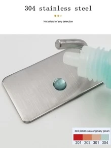 1pc Stainless Steel Wall Hook - Silver - View 5