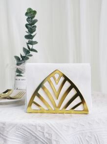 1pc Triangle Napkin Holder - Gold - View 1