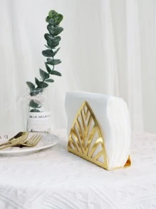 1pc Triangle Napkin Holder - Gold - View 4