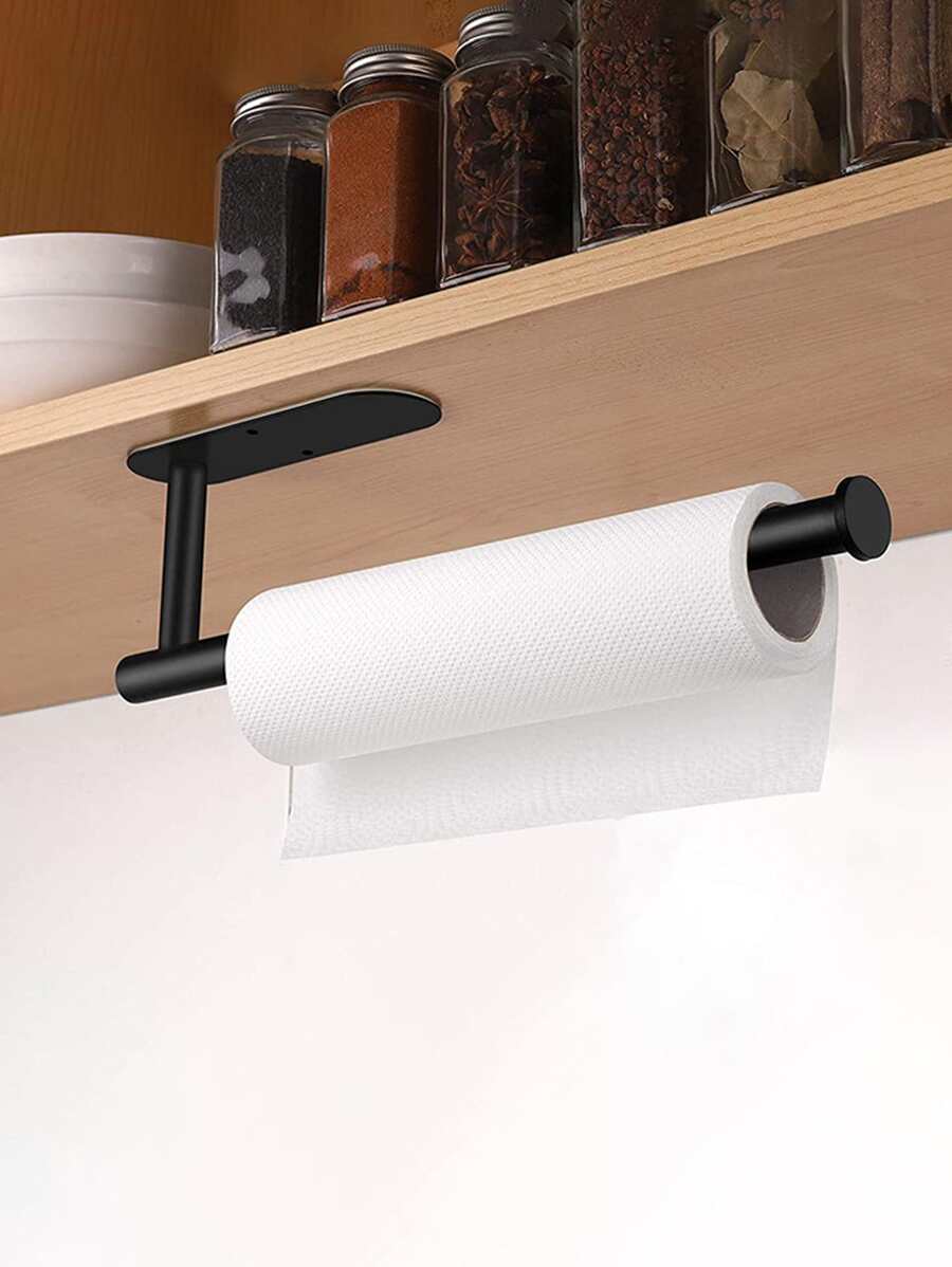Kitchen Towel Holder, Cabinet Wall Mount Rack, Adhesive Tissue Holder ...
