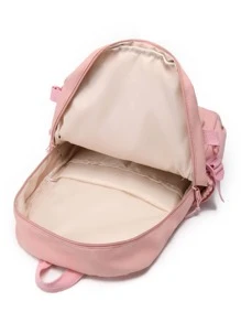 極簡功能背包附包飾 - 粉色 - 查看 3