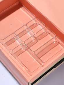 SHEINfinds 5pcs/set PET Desktop Storage Box, Minimalist Clear Organizer Tray For Home - Clear - View 4