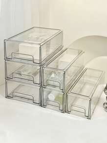 1入組透明辦公桌收納盒