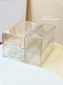 1入組透明辦公桌收納盒
