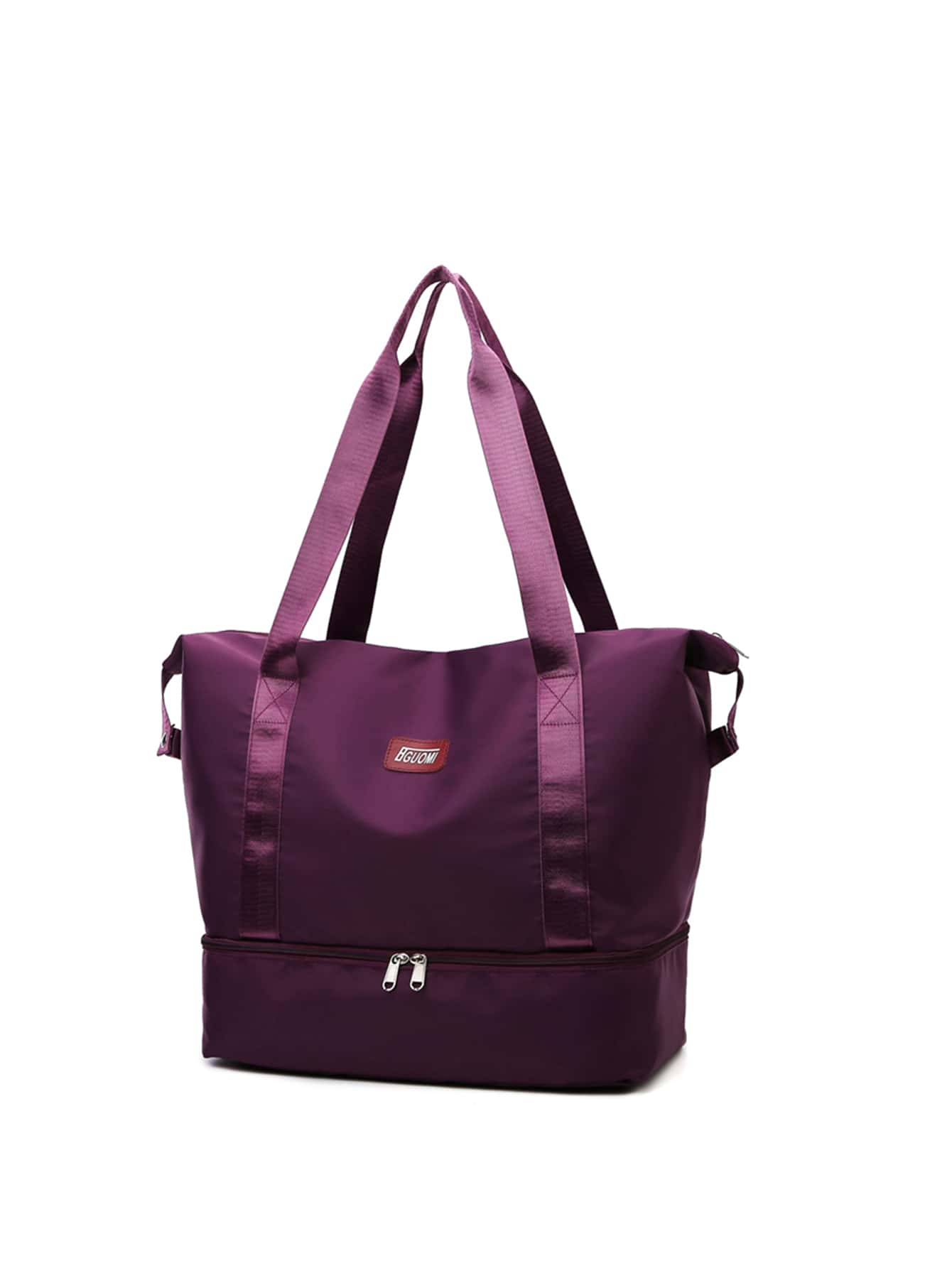 Bolso duffle con diseño de parche de letra