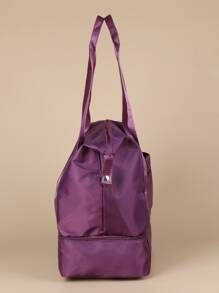 Bolso duffle con diseño de parche de letra