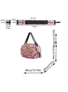 Fashionable Foldable Practical Shopping Bag, Travel Tote - Multicolor - View 4