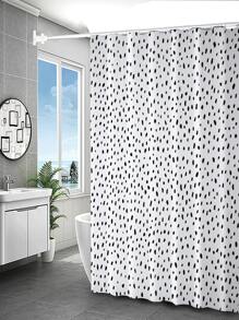 圖案印花防水浴簾 - 黑與白 - 查看 1
