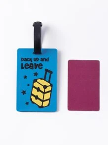 Etiqueta del equipaje con estampado de letra - Multicolor - Ver 3