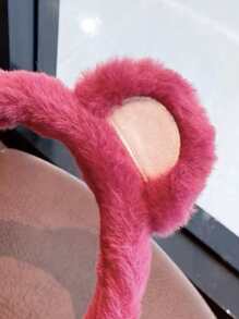 Diadema de disfraz con oreja de oso de peluche - Rosa Fucsia - Ver 3