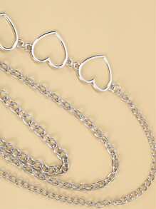 Heart & Chain Decor Layered Trouser Chain Halloween Valentine's Day Valentines Summer, School Fall, Autumn, Halloween