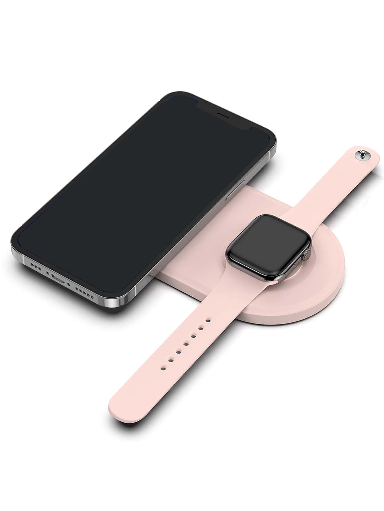 Cargador de teléfono 2 en 1 estante - Rosa Pálido - Ver 1