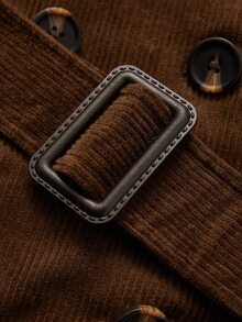 ZIAI Double Breasted Belted Trench Coat