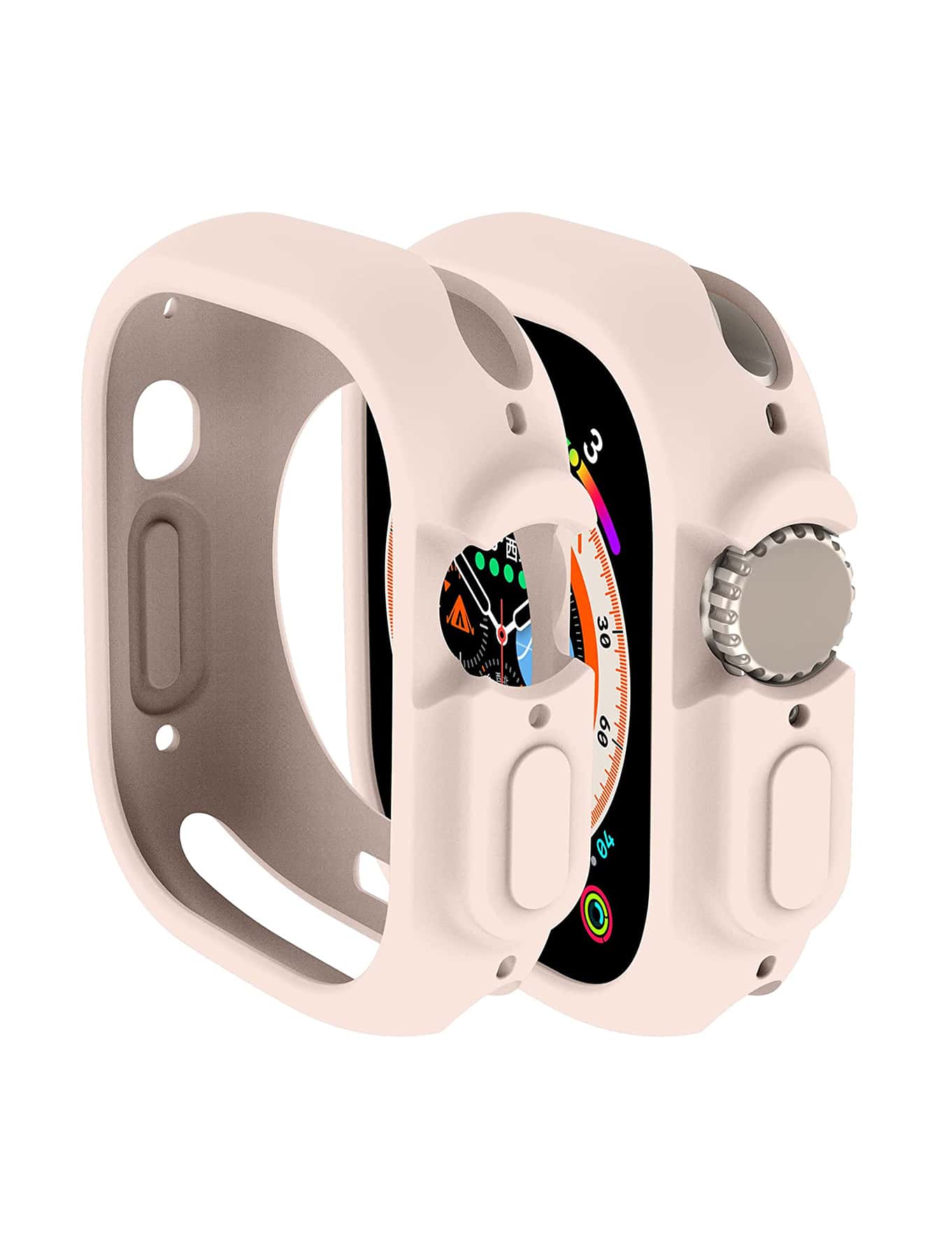 1 pieza Funda compatible con Apple Watch liso - Rosa vieja - Ver 1