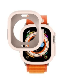 1 pieza Funda compatible con Apple Watch liso - Rosa vieja - Ver 5