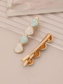 2 piezas Horquilla con adorno de corazón - Multicolor - Ver 2