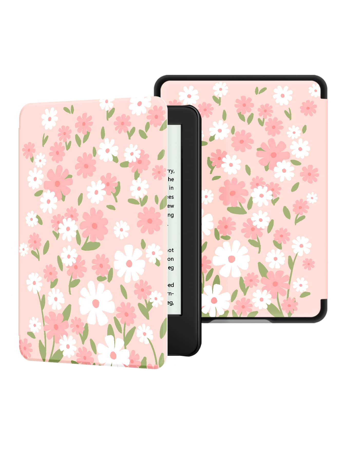 花卉圖案磁性殼套與 Kindle 兼容 - 彩色 - 查看 1