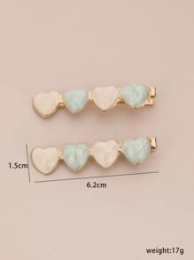 2 piezas Horquilla con adorno de corazón - Multicolor - Ver 5