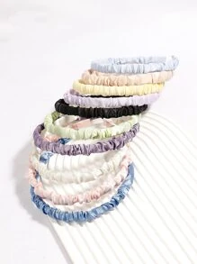 10 piezas diadema unicolor fruncida - Multicolor - Ver 1