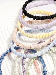 10 piezas diadema unicolor fruncida - Multicolor - Ver 3