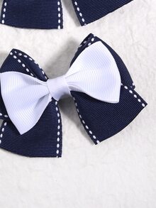 Bộ 2 Kẹp Tóc Cá Sấu Trang Trí Nơ Cho Bé Gái - Nhiều màu - Xem 4